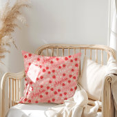 Fraise rose Nom personnalisé Filles Coussin
