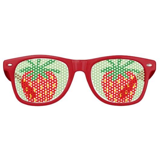 Fraise rouge amusante teintes lunettes de soleil (Devant)