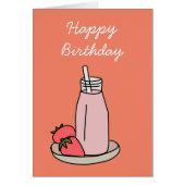 Fraise sucrée milkshake rose mignon (Devant)