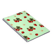 Fraise sur carnet vert simple moderne (Côté Droit)