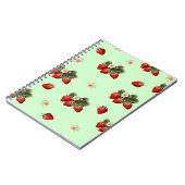 Fraise sur carnet vert simple moderne (Côté gauche)