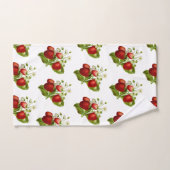 Fraise sur le blanc (Serviette à main)