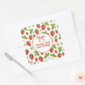 Fraise Sweet Anniversaire - Sticker Carré (Enveloppe)