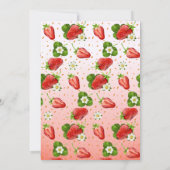 Fraise Sweet ONE First Birthday Invitation (Dos)