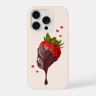Fraise trempée dans le chocolat gourmet minimalist
