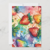 Fraises arc-en-ciel Invitations de mariage (Dos)