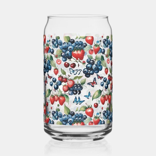 Fraises aux bleuets et papillons (Gauche)