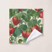 Fraises botaniques (Gant de toilette)