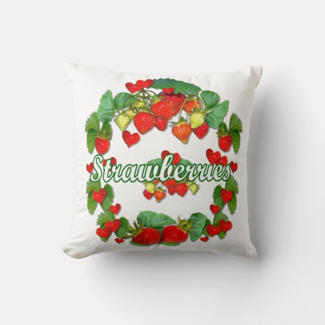 Fraises ~ Coussin / Cushion # 3 (Recto)