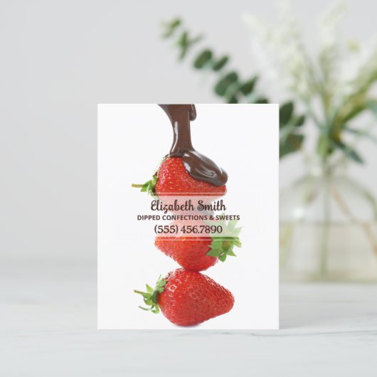 Fraises couvertes de chocolat Papeterie d'entrepri (Debout devant)