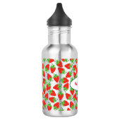 Fraises Cute Kids Bouteille d'eau avec nom (Gauche)