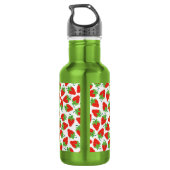 Fraises Cute Kids Bouteille d'eau avec nom (Dos)