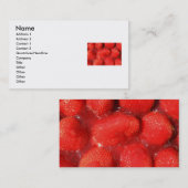 Fraises dans le carte de visite de gelée (Devant / Derrière)
