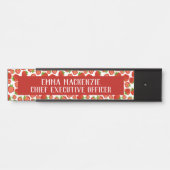 Fraises Élégante Nom du bureau Plaque de porte Sig (Devant)