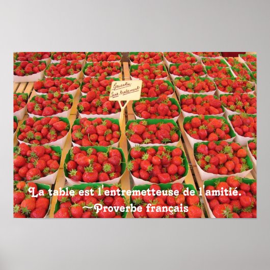 Fraises en vriendschap poster (Voorkant)