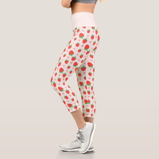 Fraises et Coeurs de Capri Leggings (Gauche)