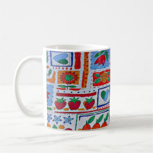 Fraises et coeurs tasse de café