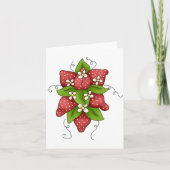 Fraises et fleurs Cartes de notes (Devant)