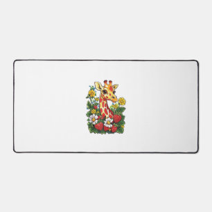 Fraises et fleurs de girafe Gira mignonne graphiqu