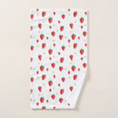 Fraises et fleurs d'été mignonnes (Serviette à main)