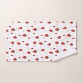 Fraises et fleurs d'été mignonnes (Serviette à main)
