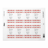 Fraises et fleurs Étiquette personnalisé (Feuille entière)