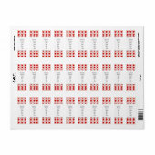 Fraises et fleurs Étiquettes de canne sur mesure (Feuille entière)