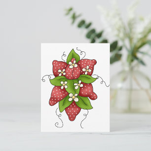Fraises et fleurs Invitations