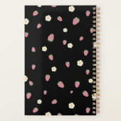 Fraises et fleurs motif noir (Dos)