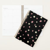 Fraises et fleurs motif noir (Devant avec enveloppe)