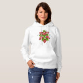 Fraises et fleurs Sweat - shirts à capuche (Devant entier)