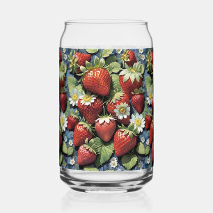Fraises fraîchement cueillies et fleurs blanches