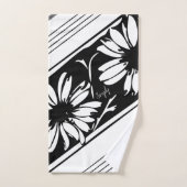 Fraises Luscious sur Graphisme noir et blanc (Serviette à main)