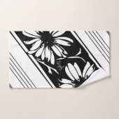 Fraises Luscious sur Graphisme noir et blanc (Serviette à main)