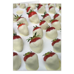 Fraises plongées en chocolat blanc