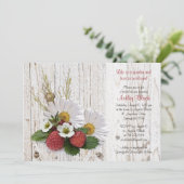 Fraises Rustiques Daisy Invitation de la douche nu (Debout devant)