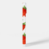 Fraises sur coque iphone blanc (Verso / Droite)
