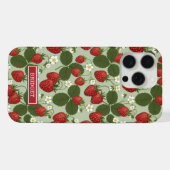 Fraises sur monogramme vert (Verso Horizontal)