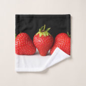 Fraises Sur Noir Sur Blanc Btcnm (Gant de toilette)