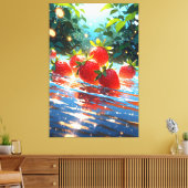 Fraises toile étirée Impression (Insitu(Salon))