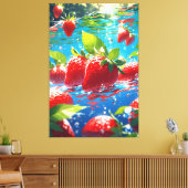 Fraises toile étirée Impression (Insitu(Salon))