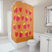 Fraises vectoriel Dessin Douche rideau (En situation)