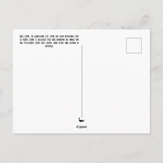 Frak chatte belle carte postale chat (Dos)