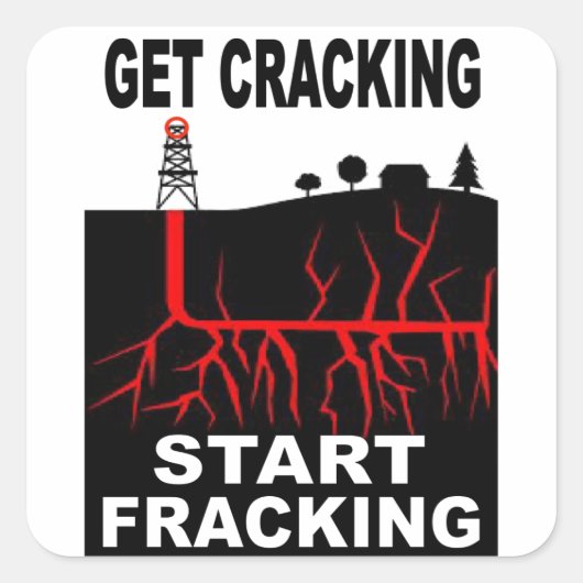 FRAKING VIERKANTE STICKER (Voorkant)