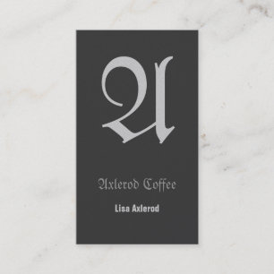 Fraktur Grays Initiële Kaart Visitekaartje