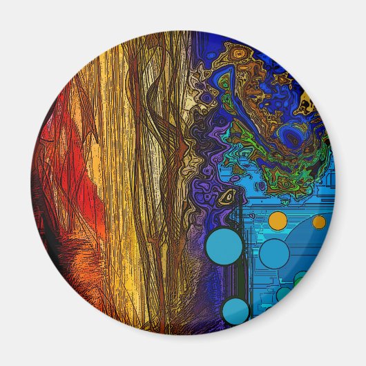 Fram - Abstracte kunst Magneet (Voorkant)
