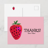 Framboise | Carte postale Merci d'anniversaire (Devant / Derrière)