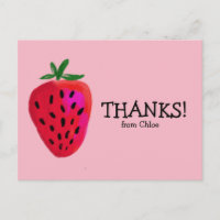 Framboise | Carte postale Merci d'anniversaire