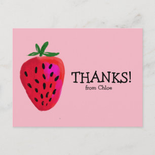 Framboise   Carte postale Merci d'anniversaire
