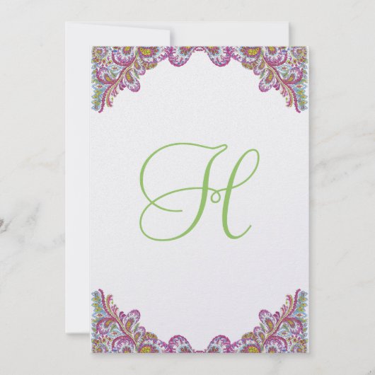 Framboise et chaux sur la Faire-part de mariage gl (Devant)